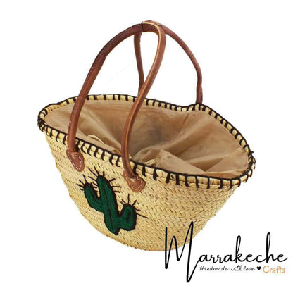Handwoven Cactus Straw Beach Bag – Artisan Made Summer Tote